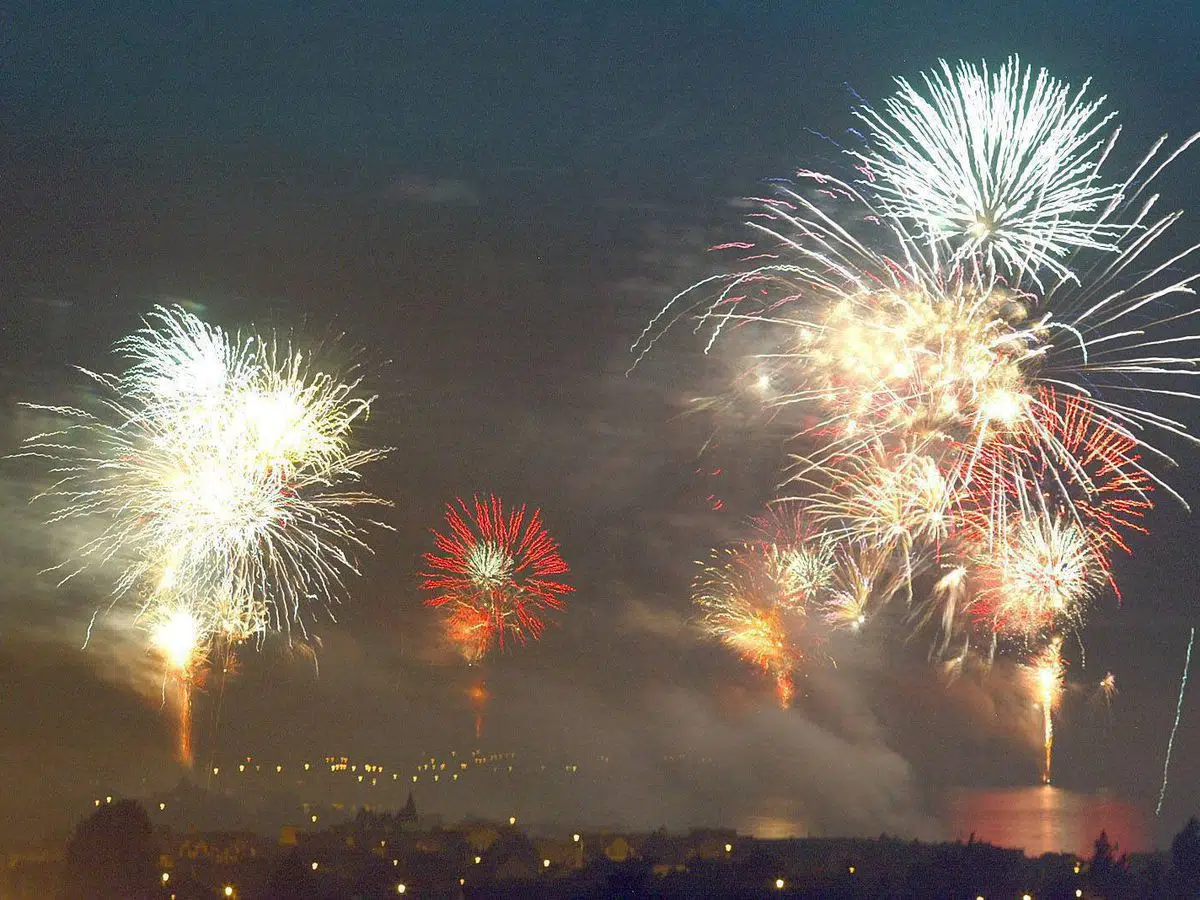 feu d’artifice à Ouistreham