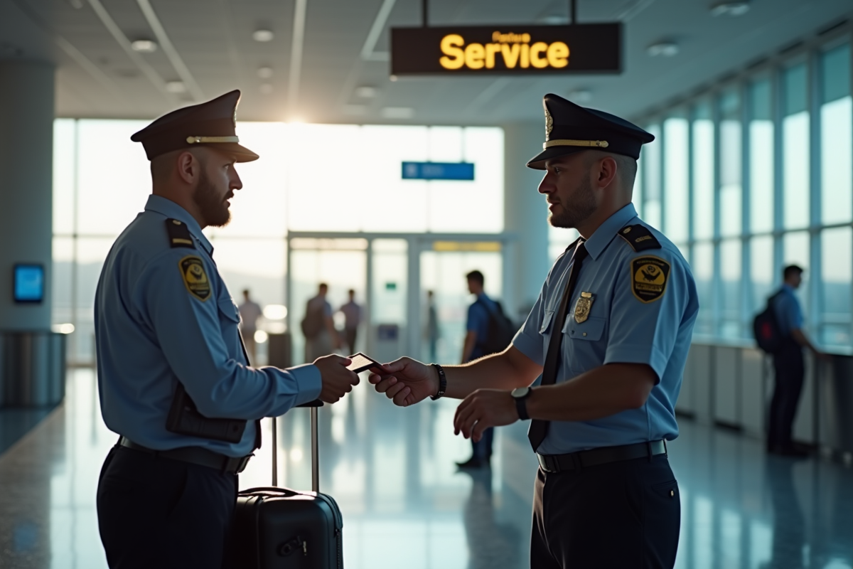 Contrôle de passeport à l