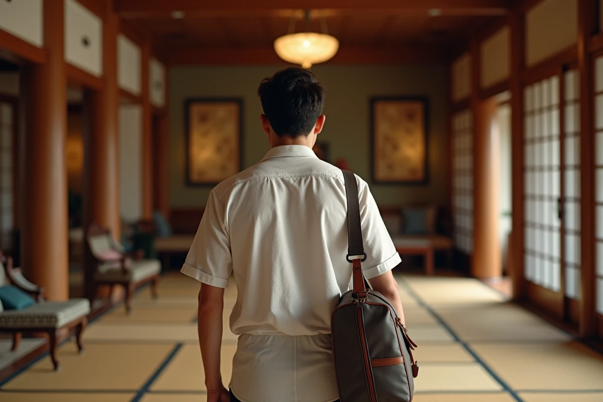 Voyageur dans un hall d